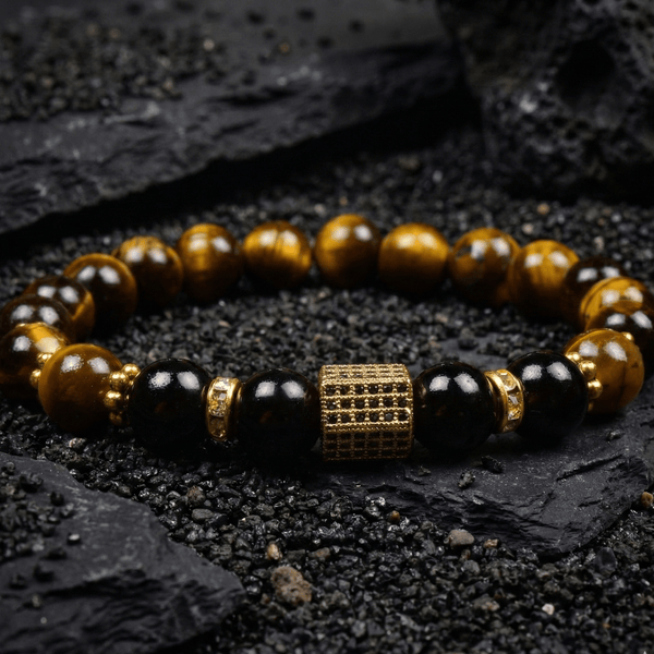 Tiger Eye and Onyx Bracelet - Art Of Tibet