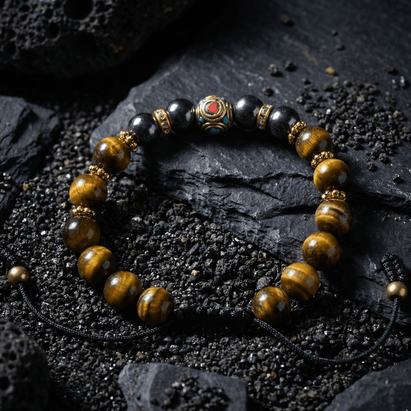 Tiger Eye & Hematite Bracelet – Strength & Balance - Art Of Tibet