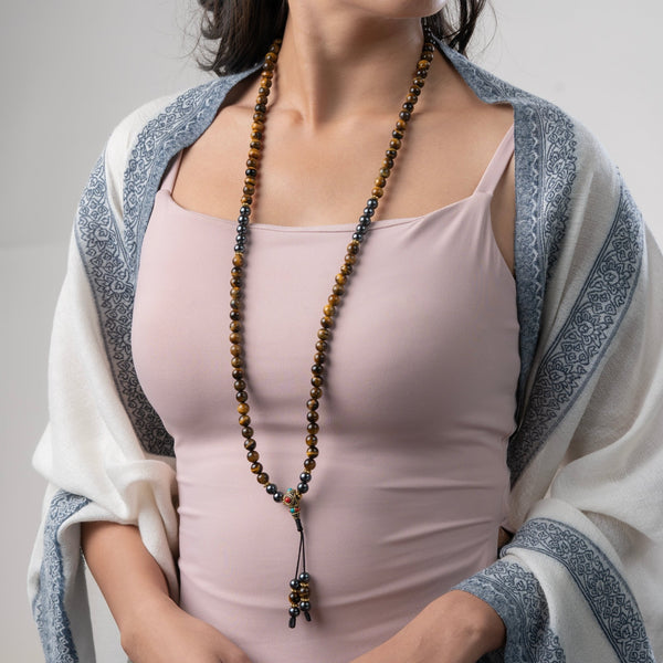 Tiger Eye & Hematite Mala – Strength & Balance - Art Of Tibet
