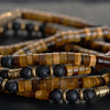 Tiger Eye & Lava Rock Heishi Beads Mala - Art Of Tibet