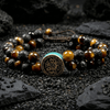 Tiger Eye Lava Stone Double Layer Bracelet - Art Of Tibet