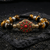 Tiger Eye Wheel Of Dharma Charm Bracelet - Art Of Tibet