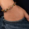 Tiger Eye Wheel Of Dharma Charm Bracelet - Art Of Tibet