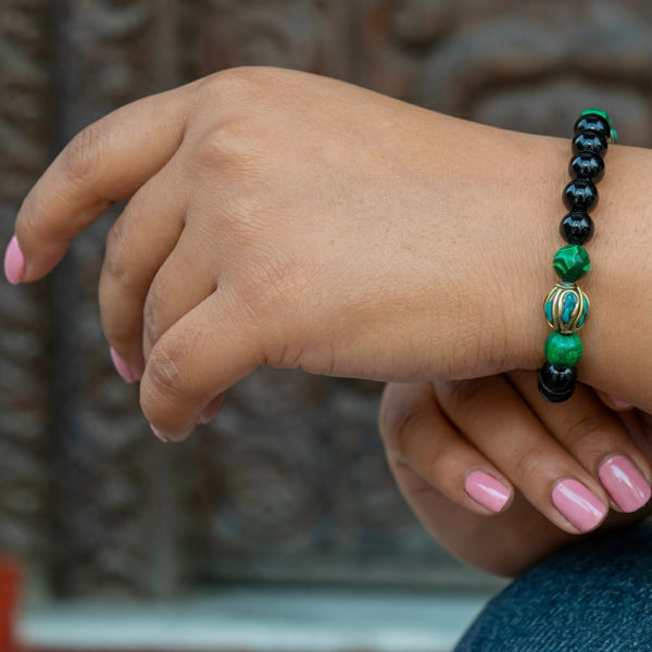 Triple Protection Onyx Bracelet - Art Of Tibet