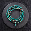 Turquoise Inlaid Bone Mala - Art Of Tibet