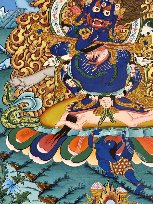 Two Arm Mahakala Thangka - Art Of Tibet
