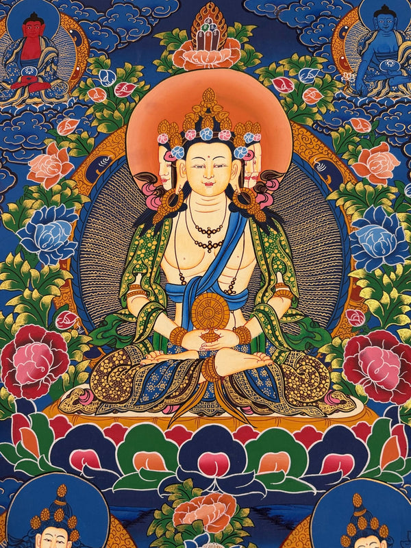 Vairocana Buddha Thangka Painting - Art Of Tibet
