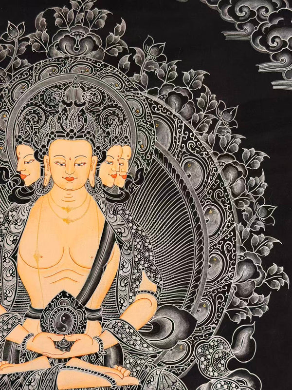 Vairocana Buddha Thangka Painting - Art Of Tibet