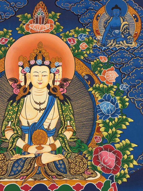 Vairocana Buddha Thangka Painting - Art Of Tibet