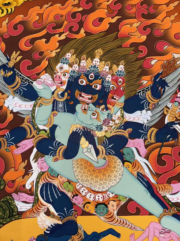 Vajrakilaya Masterpiece Thangka - Art Of Tibet