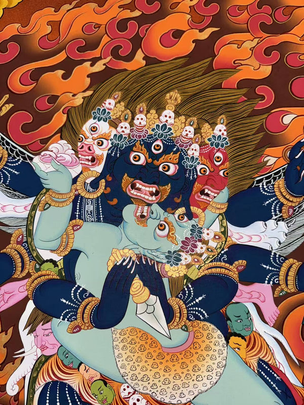 Vajrakilaya Masterpiece Thangka - Art Of Tibet