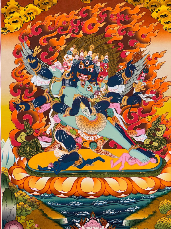 Vajrakilaya Masterpiece Thangka - Art Of Tibet