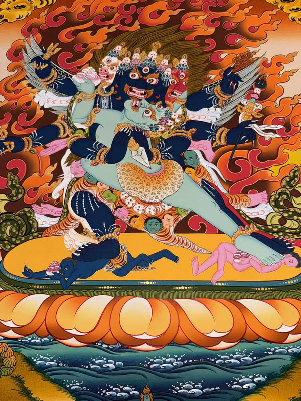 Vajrakilaya Masterpiece Thangka - Art Of Tibet