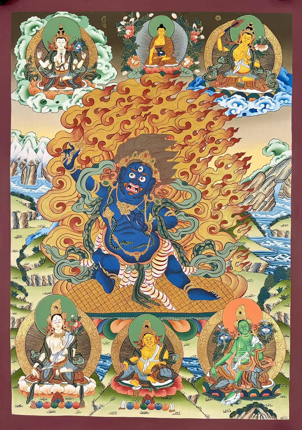 Vajrapani Masterpiece Thangka - Art Of Tibet