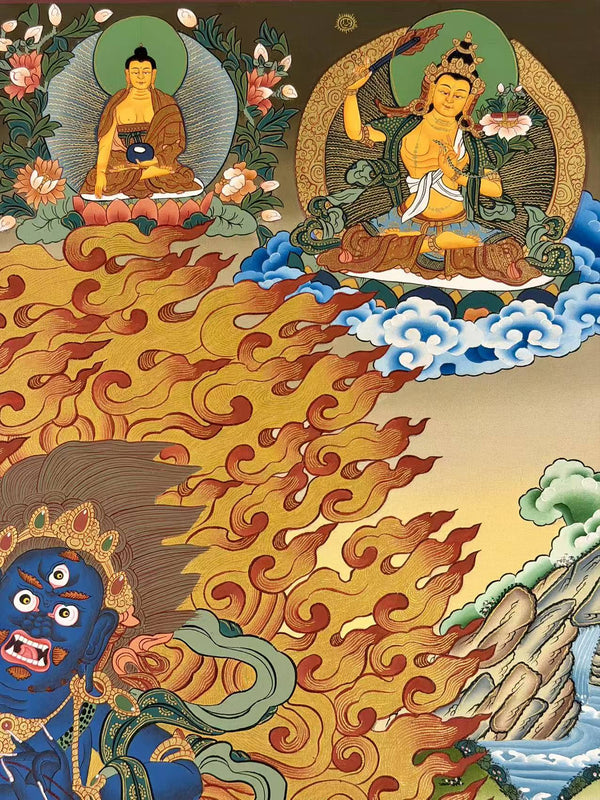 Vajrapani Masterpiece Thangka - Art Of Tibet