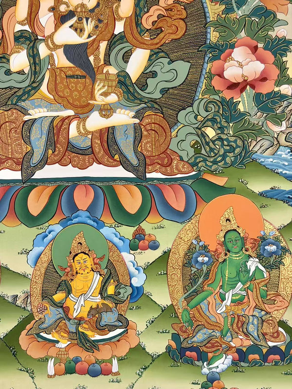 Vajrasattva Consort Thangka - Art Of Tibet