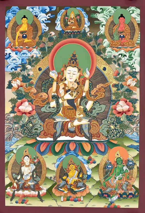 Vajrasattva Consort Thangka - Art Of Tibet