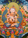Vajrasattva Shakti Thangka Painting - Art Of Tibet