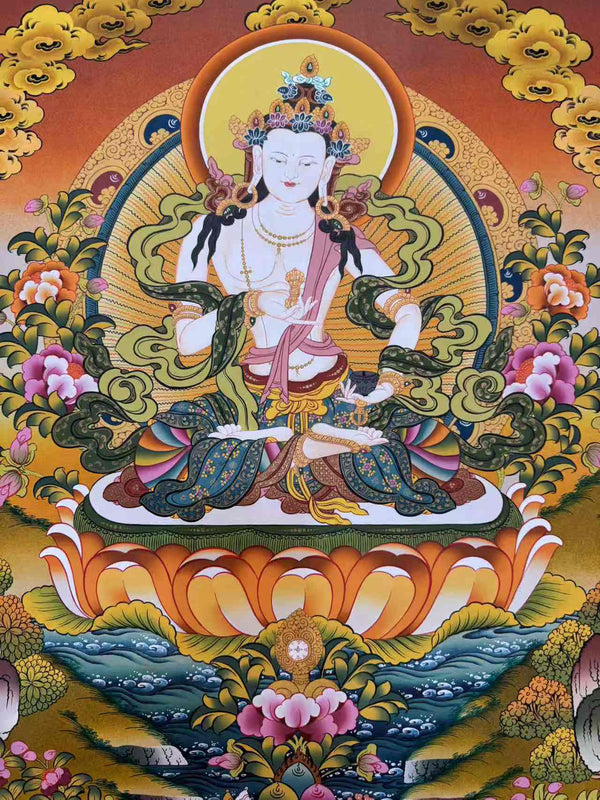 Vajrasattva Thangka - Art Of Tibet