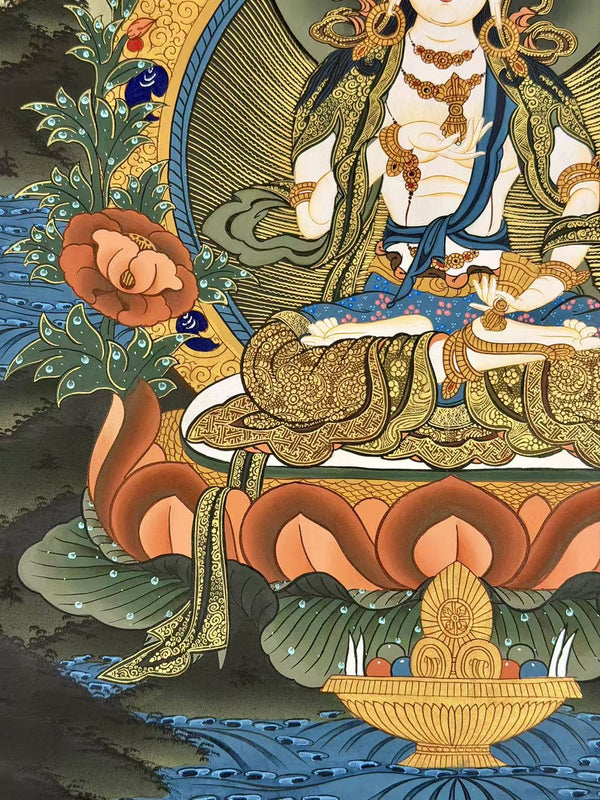 Vajrasattva Tibetan Thangka Painting - Art Of Tibet