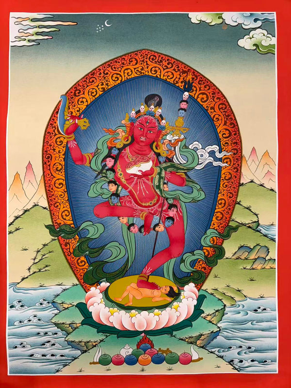 Vajravarahi / Dorje Phagmo Thangka Painting - Art Of Tibet