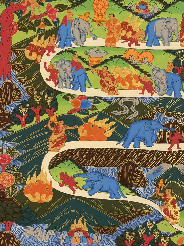 Way To Heaven Thangka - Art Of Tibet