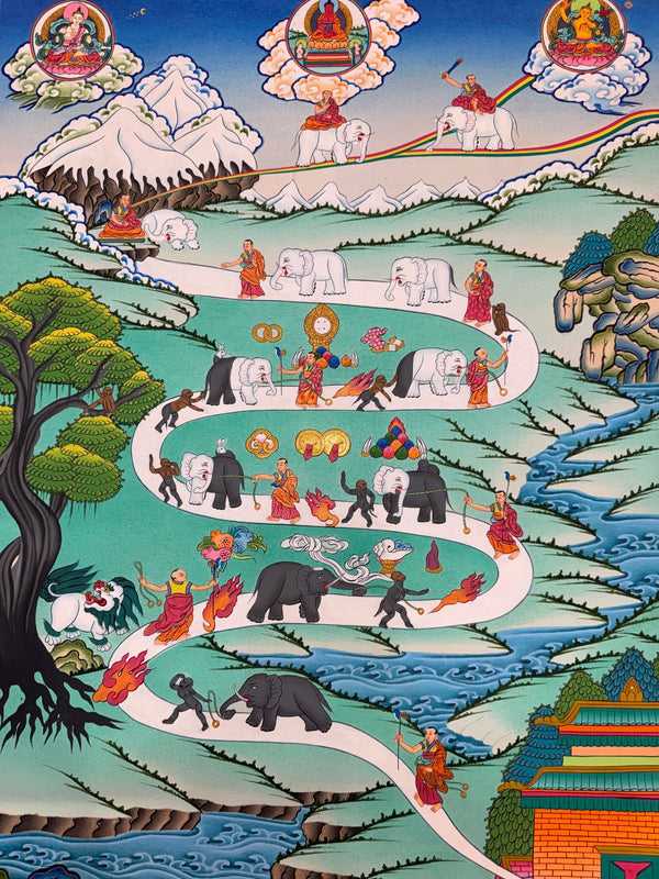 Way To Heaven Thangka - Art Of Tibet