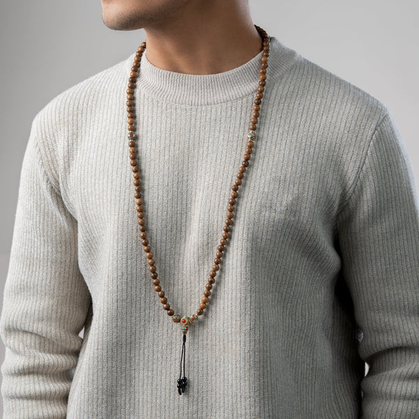 Wenge Wood Strength & Spiritual Balance Mala - Art Of Tibet