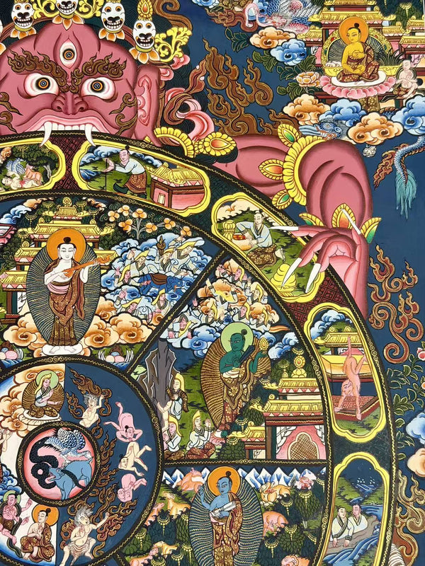 Wheel Of Life Masterpiece Thangka - Art Of Tibet