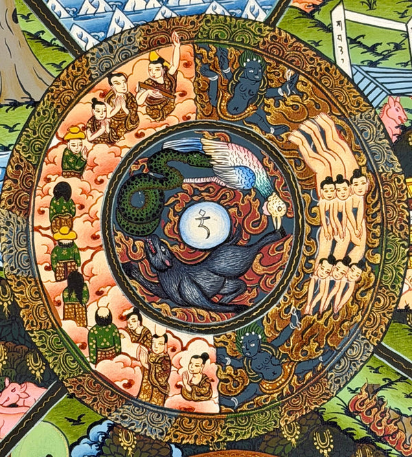 Wheel Of Life Masterpiece Thangka - Art Of Tibet