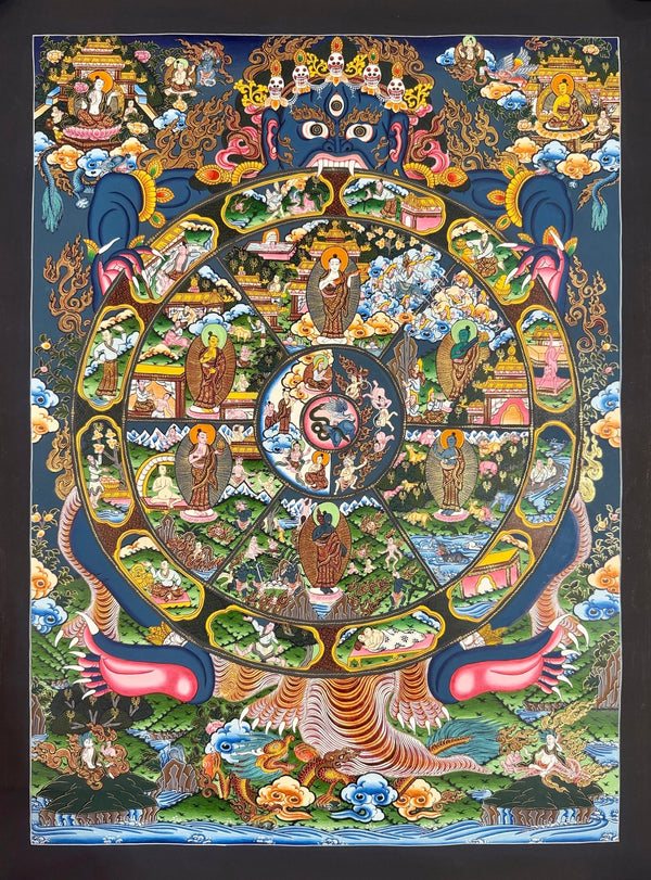Wheel Of Life Masterpiece Thangka - Art Of Tibet