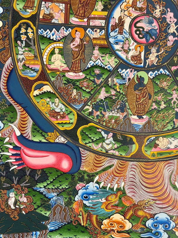 Wheel Of Life Masterpiece Thangka - Art Of Tibet