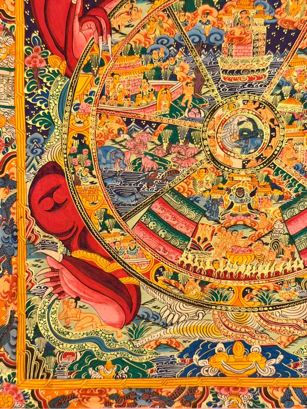 Wheel Of Life Masterpiece Thangka - Art Of Tibet