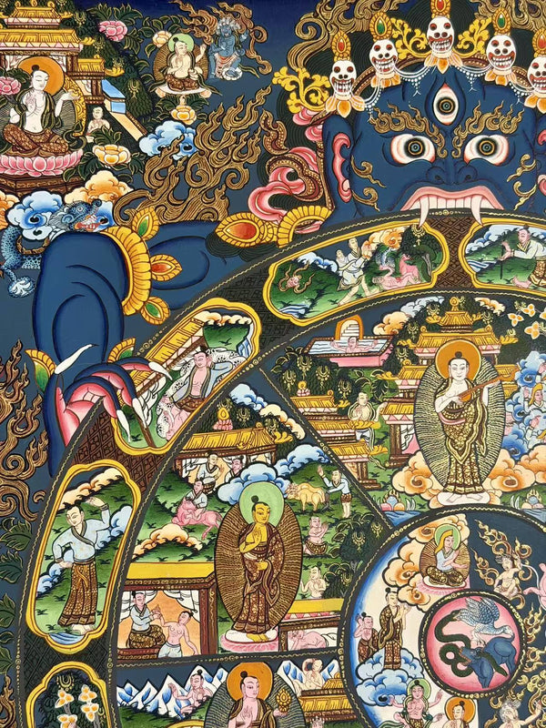 Wheel Of Life Masterpiece Thangka - Art Of Tibet