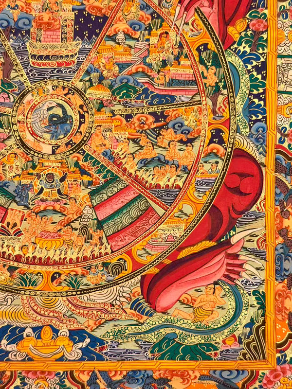 Wheel Of Life Masterpiece Thangka - Art Of Tibet