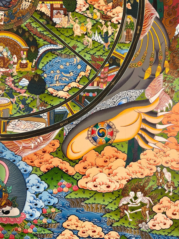 Wheel Of Life Masterpiece Thangka - Art Of Tibet