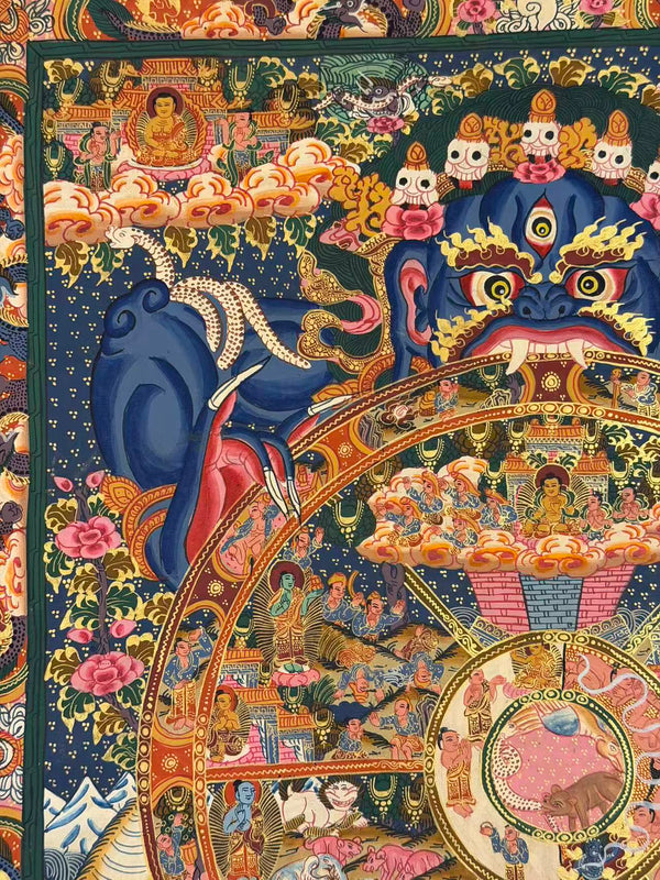 Wheel Of Life Masterpiece Thangka - Art Of Tibet