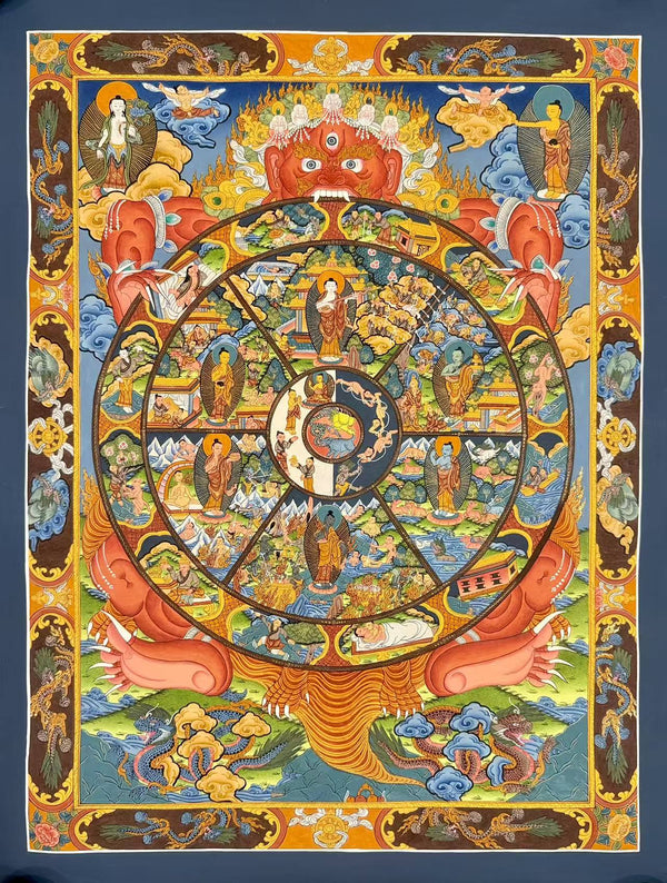 Wheel Of Life Masterpiece Thangka - Art Of Tibet