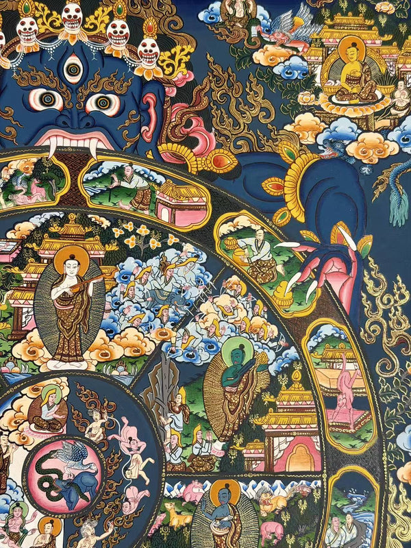 Wheel Of Life Masterpiece Thangka - Art Of Tibet