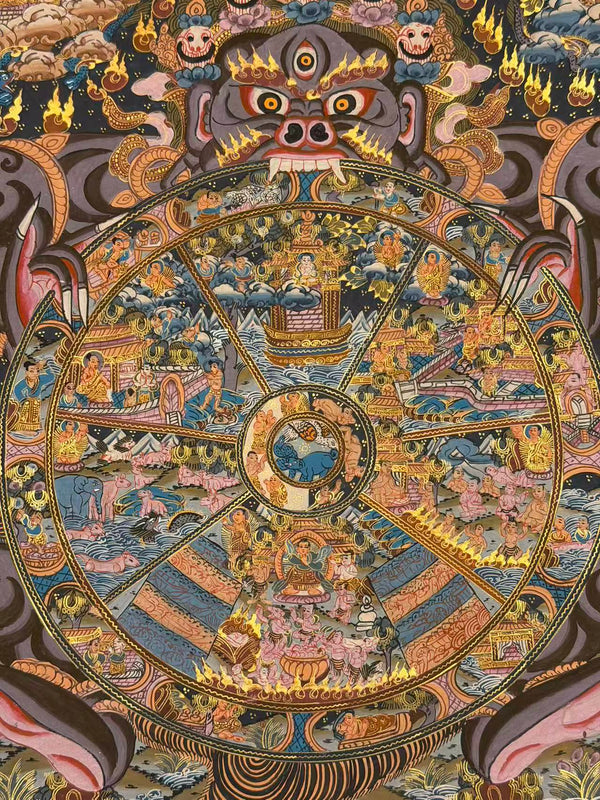 Wheel Of Life Masterpiece Thangka - Art Of Tibet