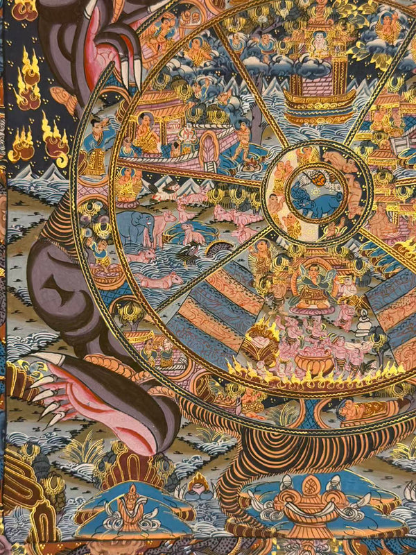 Wheel Of Life Masterpiece Thangka - Art Of Tibet