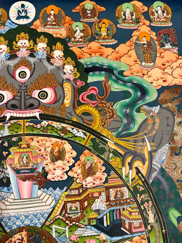 Wheel Of Life Masterpiece Thangka - Art Of Tibet