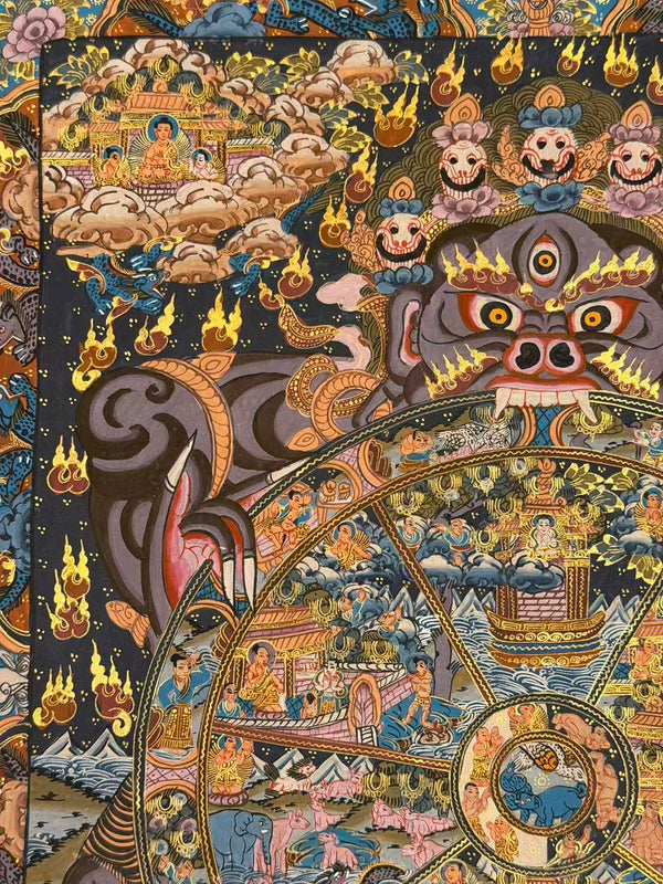 Wheel Of Life Masterpiece Thangka - Art Of Tibet