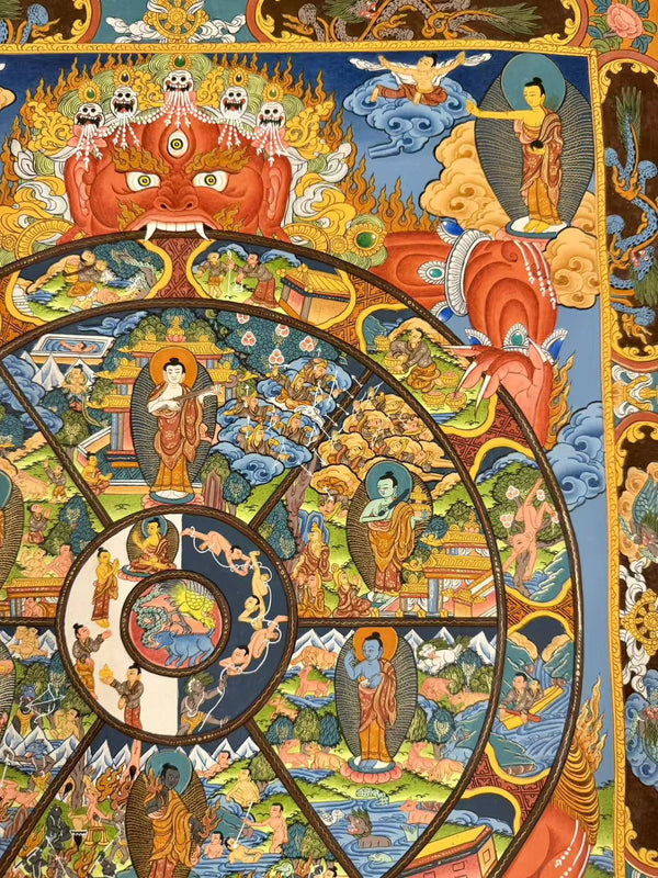 Wheel Of Life Masterpiece Thangka - Art Of Tibet
