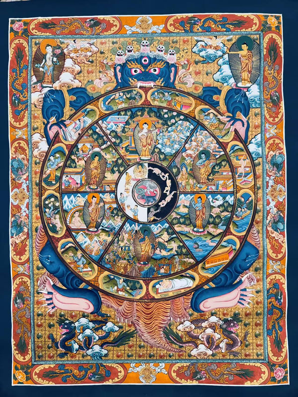 Wheel Of Life Masterpiece Thangka - Art Of Tibet