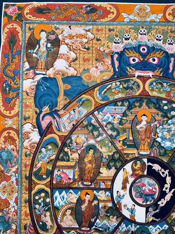Wheel Of Life Masterpiece Thangka - Art Of Tibet