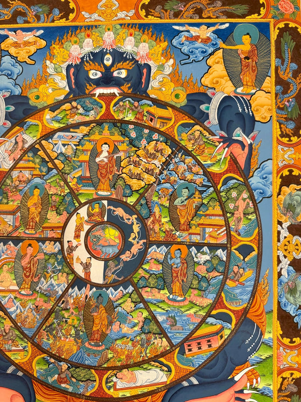 Wheel Of Life Masterpiece Thangka - Art Of Tibet