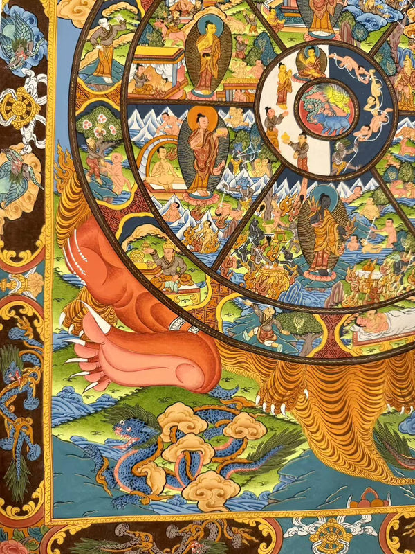 Wheel Of Life Masterpiece Thangka - Art Of Tibet