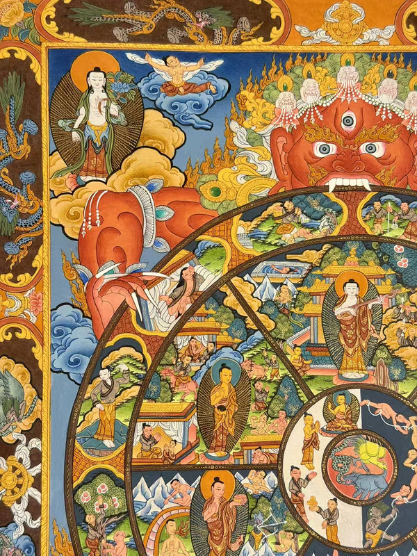 Wheel Of Life Masterpiece Thangka - Art Of Tibet