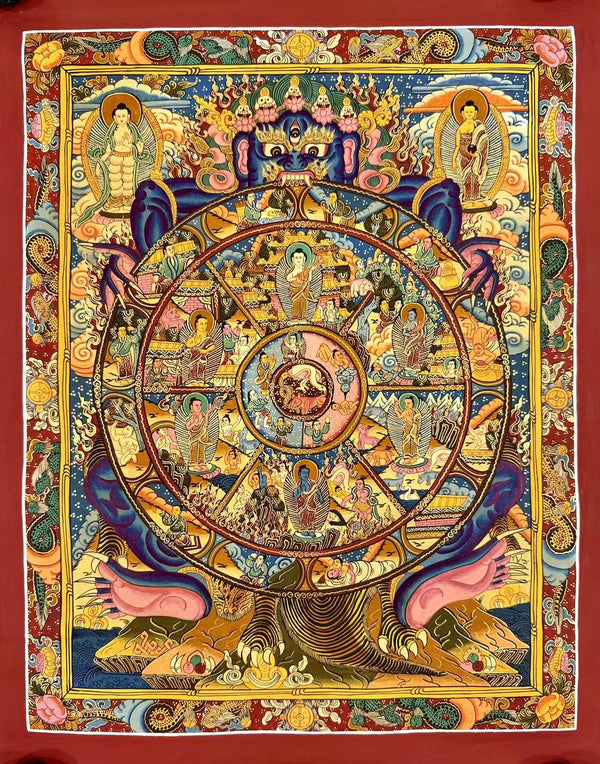 Wheel Of Life Masterpiece Thangka - Art Of Tibet